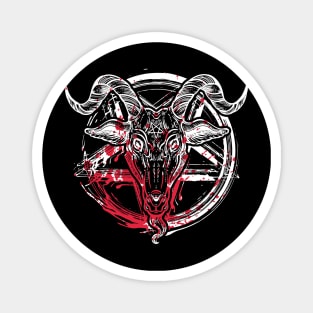 Bloody Baphomet Satanic Pentagram Symbol Magnet